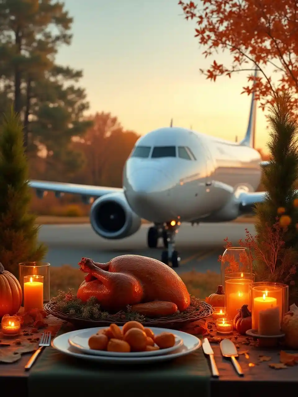 Thanksgiving Day celebration with traditional dinner and travel